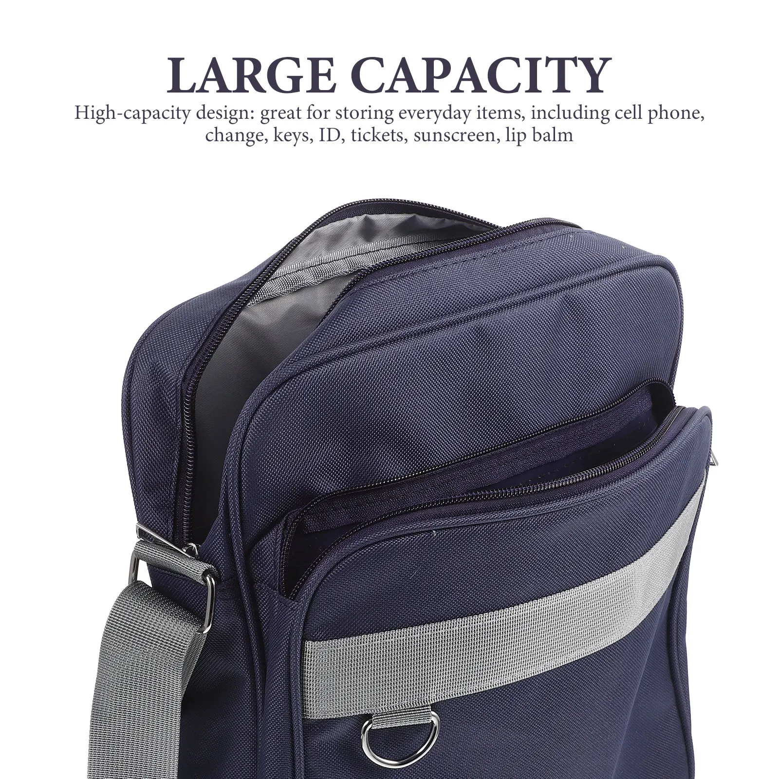 Large Capacity Students Daily Fabric Messenger Bag Stylish Cross Body Tote Lightweight Comfortable Grip for School Travel