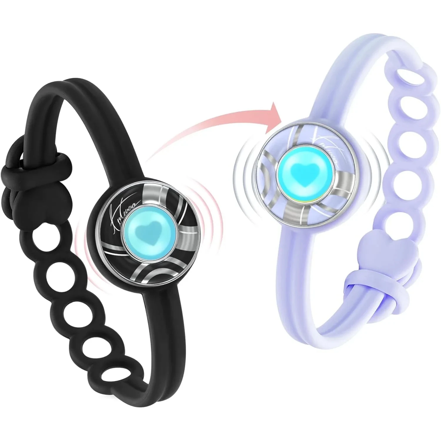 Totwoo Long Distance Touch Bracelets for Couples-Candy Series, Vibration & Light up for Love Couples Bracelets Relationship Gift