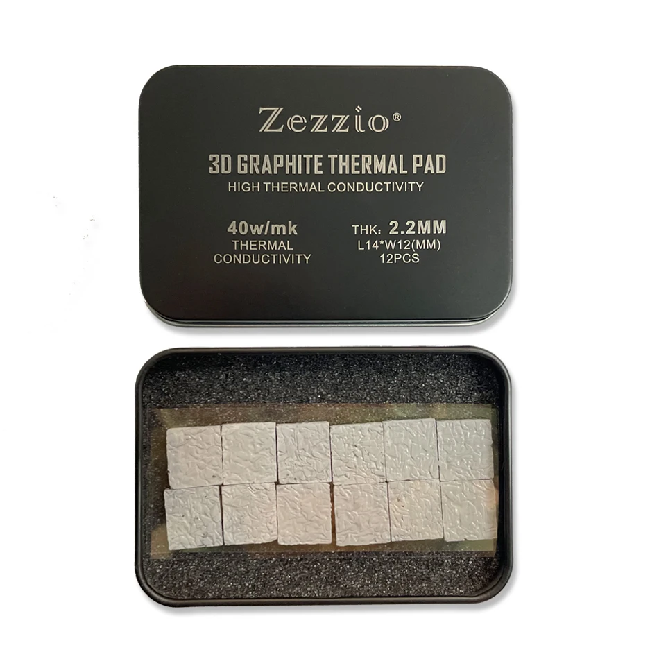 Imagem -02 - Zezzio Térmica Silicone Graxa Pad Memória Térmica Graxa Pad ic Graphene Cooling 3d 40w mk 3090 3080