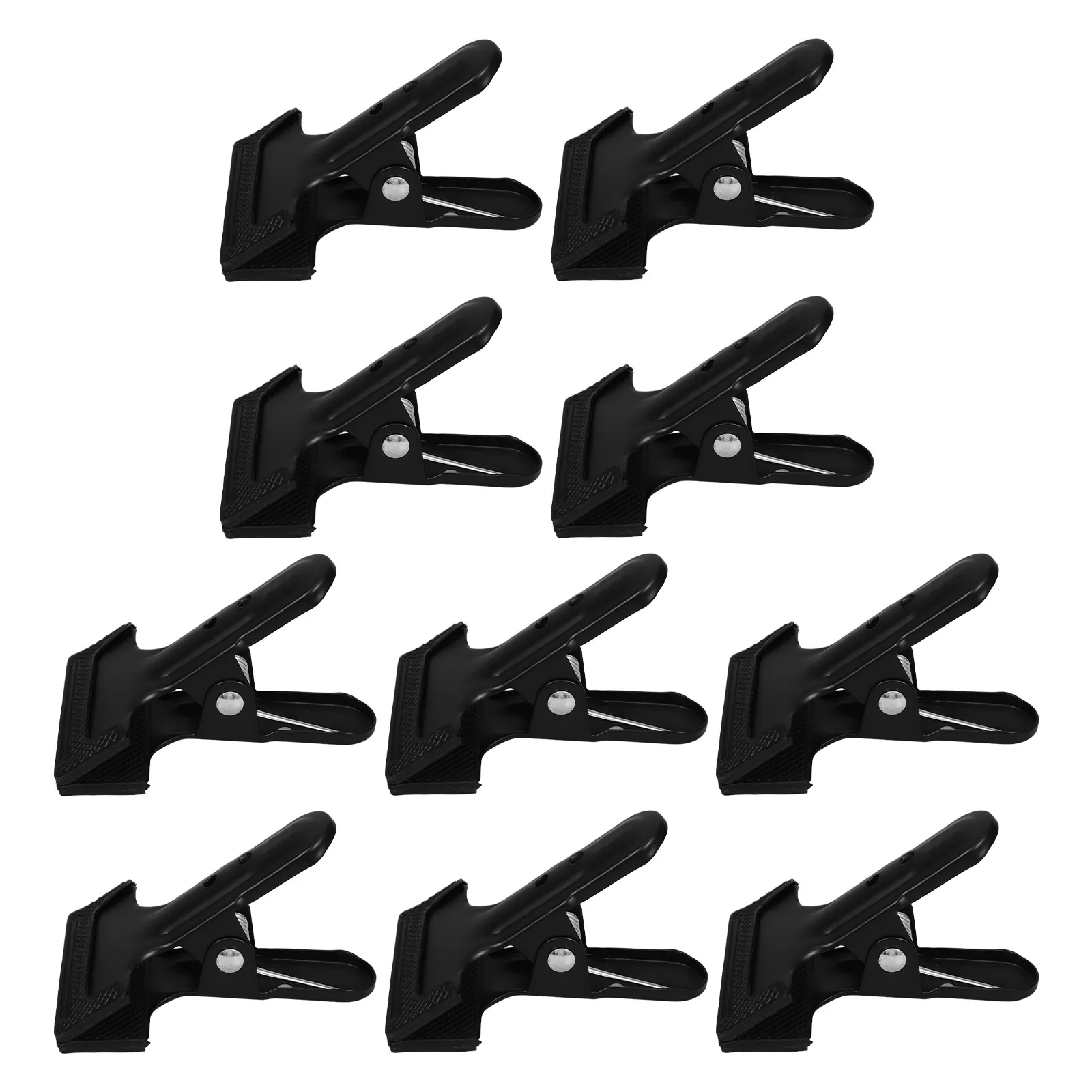 

10pcs Background Iron Spring Clips For Photography Heavy Duty Metal Clips Backdrop Stand Spring Clamps Rubber Tip Nonslip Sturdy