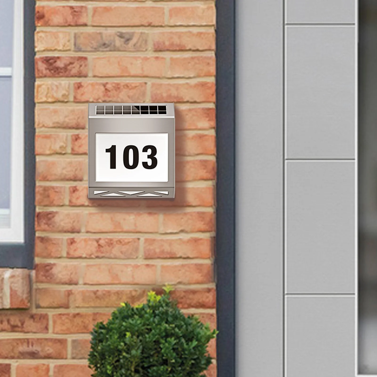 ZK40 Solar Light House Sign LED Waterproof Wall Mounted Solar Address Number for Home Entrances Garden