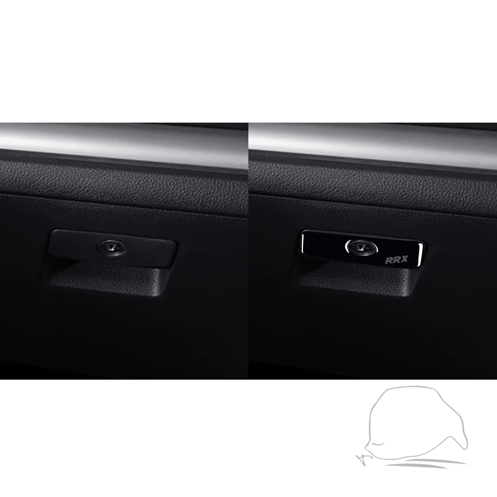 For Subaru Impreza 2012-2016/Subaru XV Crosstrek 2013-2017 Accessories Car Black Plastic Glovebox Handle Trim Sticker