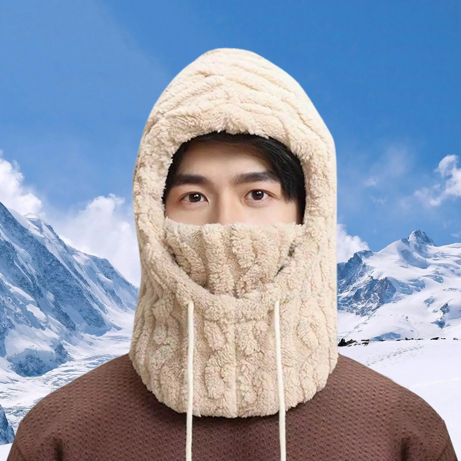 قبعة دافئة مقاومة للرياح الحرارية قابلة للتعديل غطاء رأس شتوي غطاء وجه للرقبة للتزلج في الهواء الطلق على الجليد والدراجات النارية وركوب الدراجات