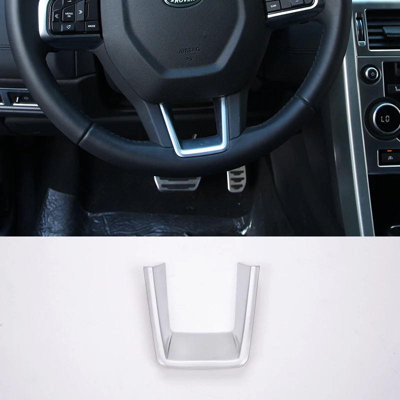 

1 Pcs For Land Rover Discovery Sport S Version 2015 2016 Car Accessories ABS Matte Chrome Steering Wheel Trim