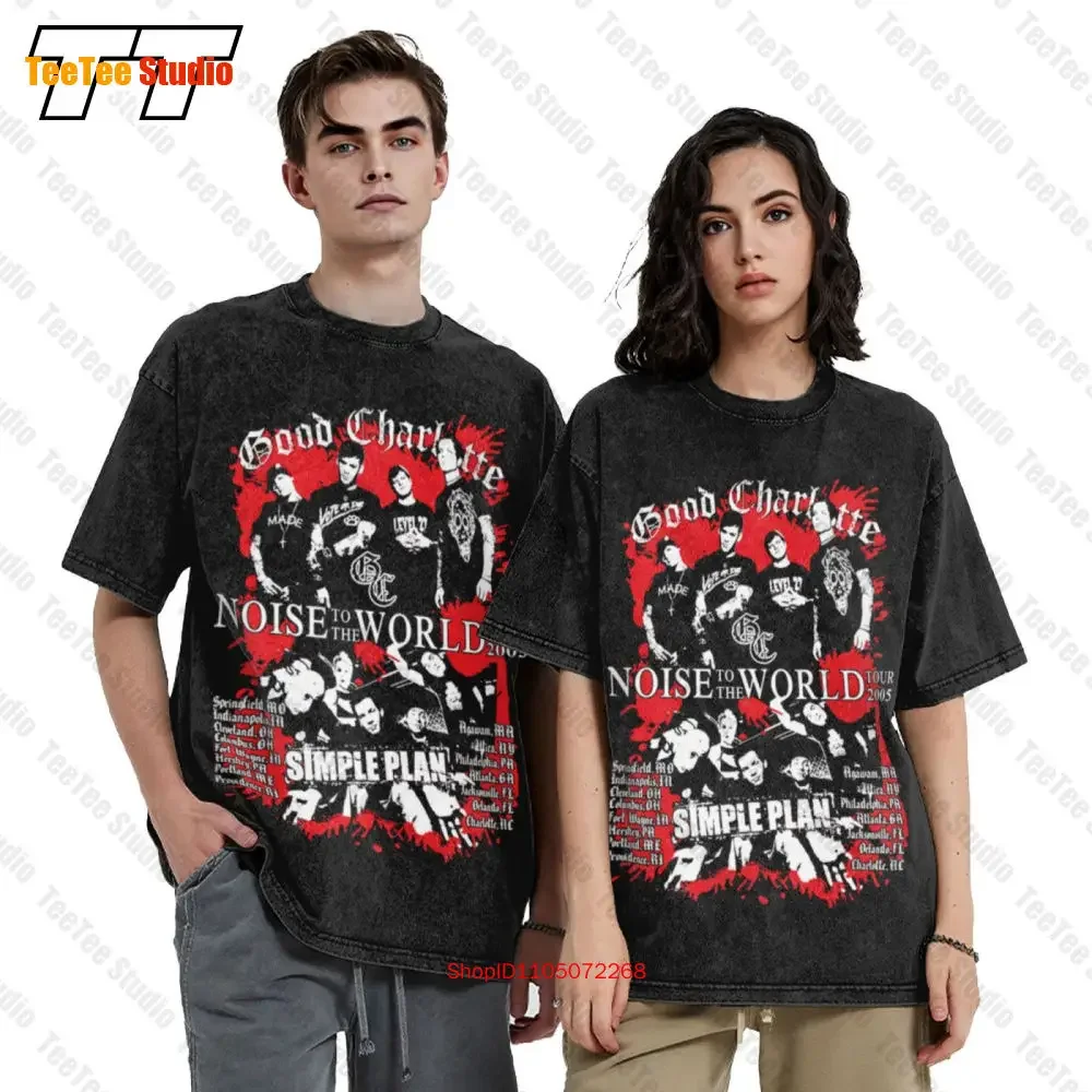 2005 Good Charlotte Simple Plan Band Concert Vintage Oversized T-Shirt Large Punk Rock Emo V9YW