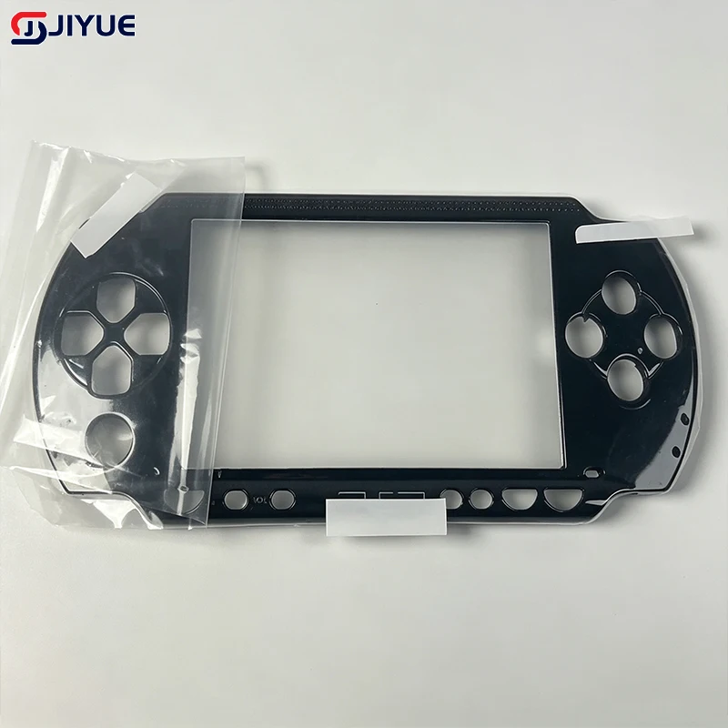 Kit de Carcaça para PSP1000, Tampa Frontal de PC sem Botões Transparentes, Adesivos e Parafusos, Peça de Substituição para Consoles de Jogos