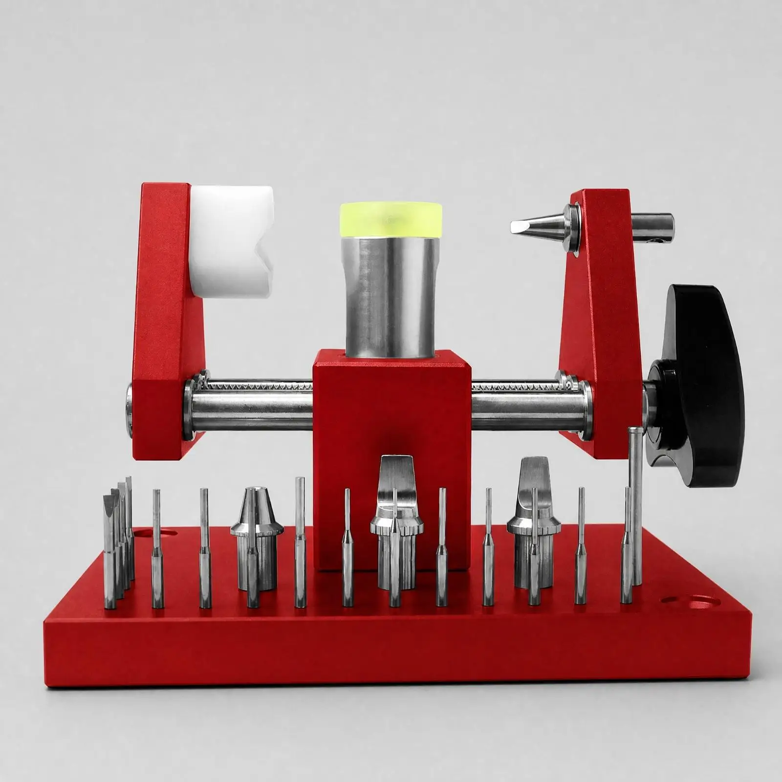 Professional Watch Case Opener Handwheel Machine with Metal Dies for Watch Repair Tool Kit Watchmaker Equipment