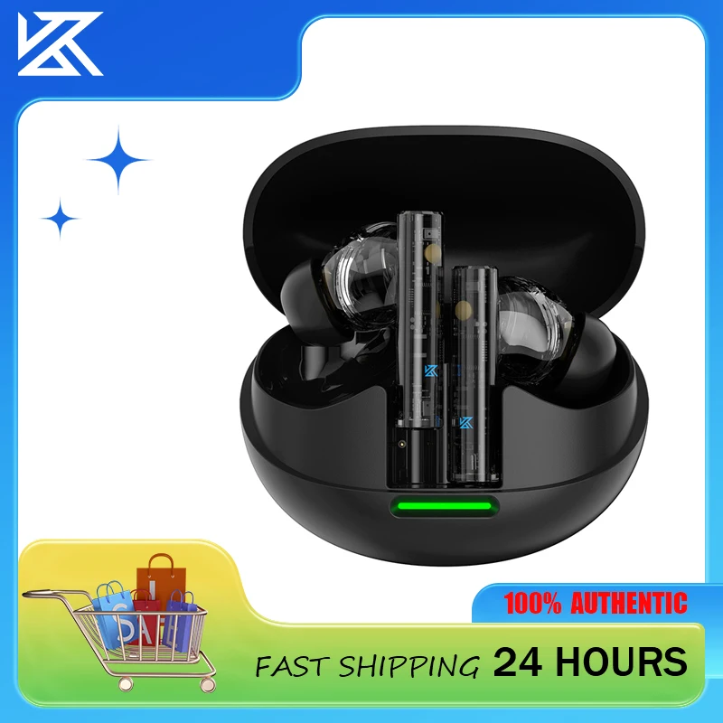 KZ Carol Pro ANC True Wireless TWS Bluetooth 5.4 Earphone 6 Mics Active Noise Canceling in-Ear waterproof Stereo Earbuds