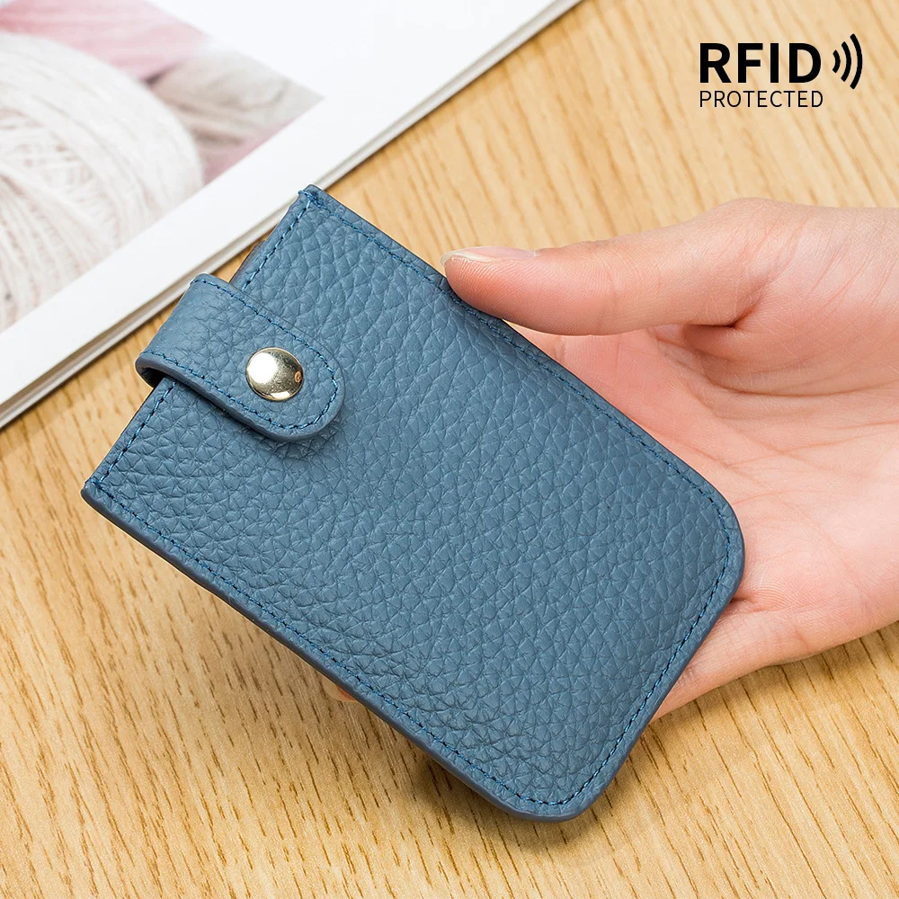 Slim Card Case Thin Card Holder Minimalist Credit Card Sleeve with Blocking Strong Magnetic Back Pocket Mens Wallet