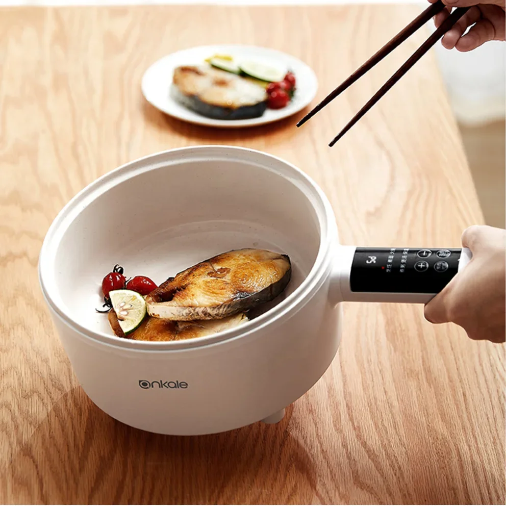 Ankale 2.5L/3,5L Multi habilidades eléctricas para acampar al aire libre, olla de cocina eléctrica portátil para viajes, olla Gourmet