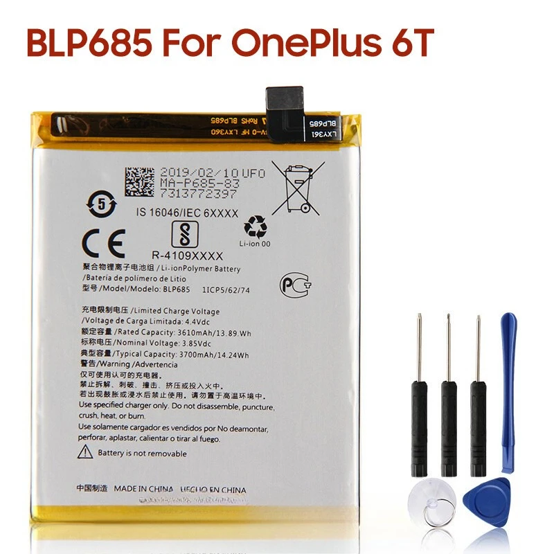 NEW Replacement Battery BLP685 For OnePlus 6T OnePlus 7 3700mAh