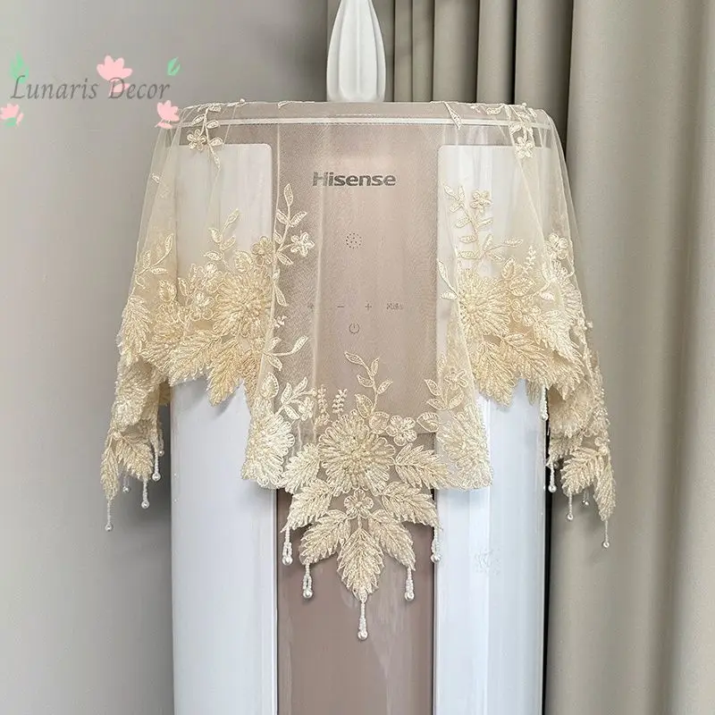 

Air conditioner dust cover cylindrical vertical living room air conditioner cover luxury handmade beads do not take off when