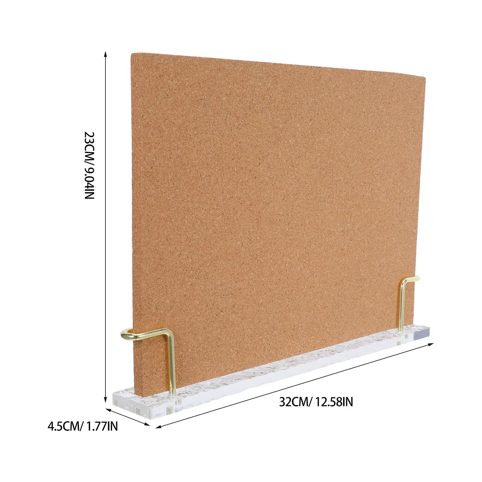 1Set Small Cork Board for Desk Framed Wood Bulletin Memo Board with Stand Desktop Photo Display Office Home Desktop Memo Holder