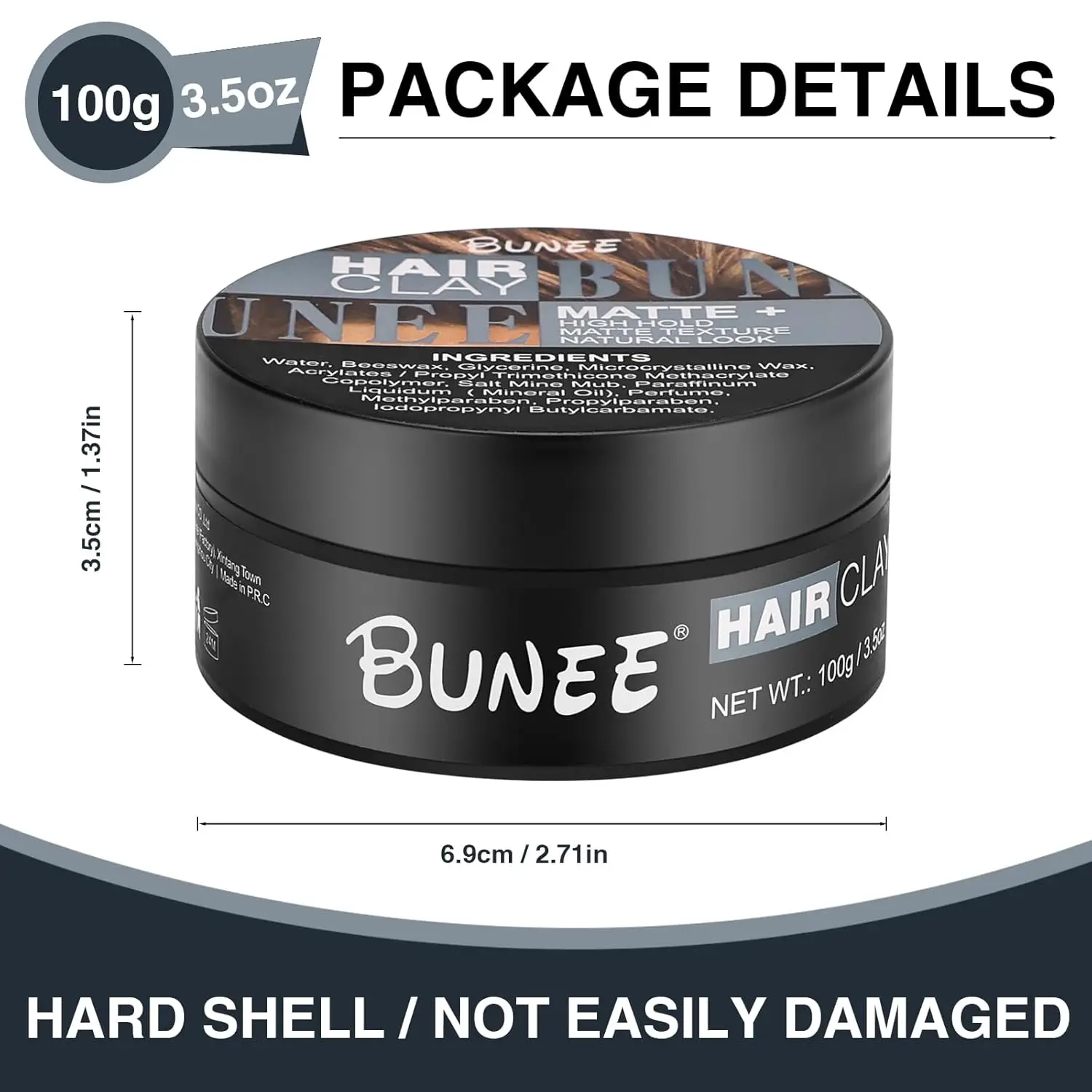 

120g/100g Hair Clay Super Strong Hold Ultra Matte Finish Organic Natural Texture Styling Wax Hairdressing And Styling Tools