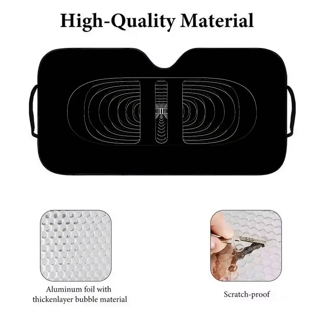 L-Lil T-Tecca مغني الراب سيارة ظلة الزجاج الأمامي المضادة للأشعة فوق البنفسجية حماية الجبهة الشمس الظل التبريد حامي للمركبة الداخلية