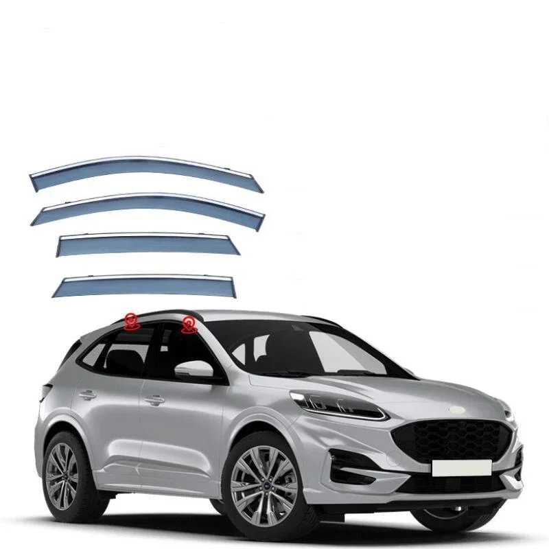 Window Visor Car Rain Guard Side Window Deflector Car Rain Visor For Ford Kuga 2008 2009 2010 2011 2012 2013 2014 2015 2016-2024