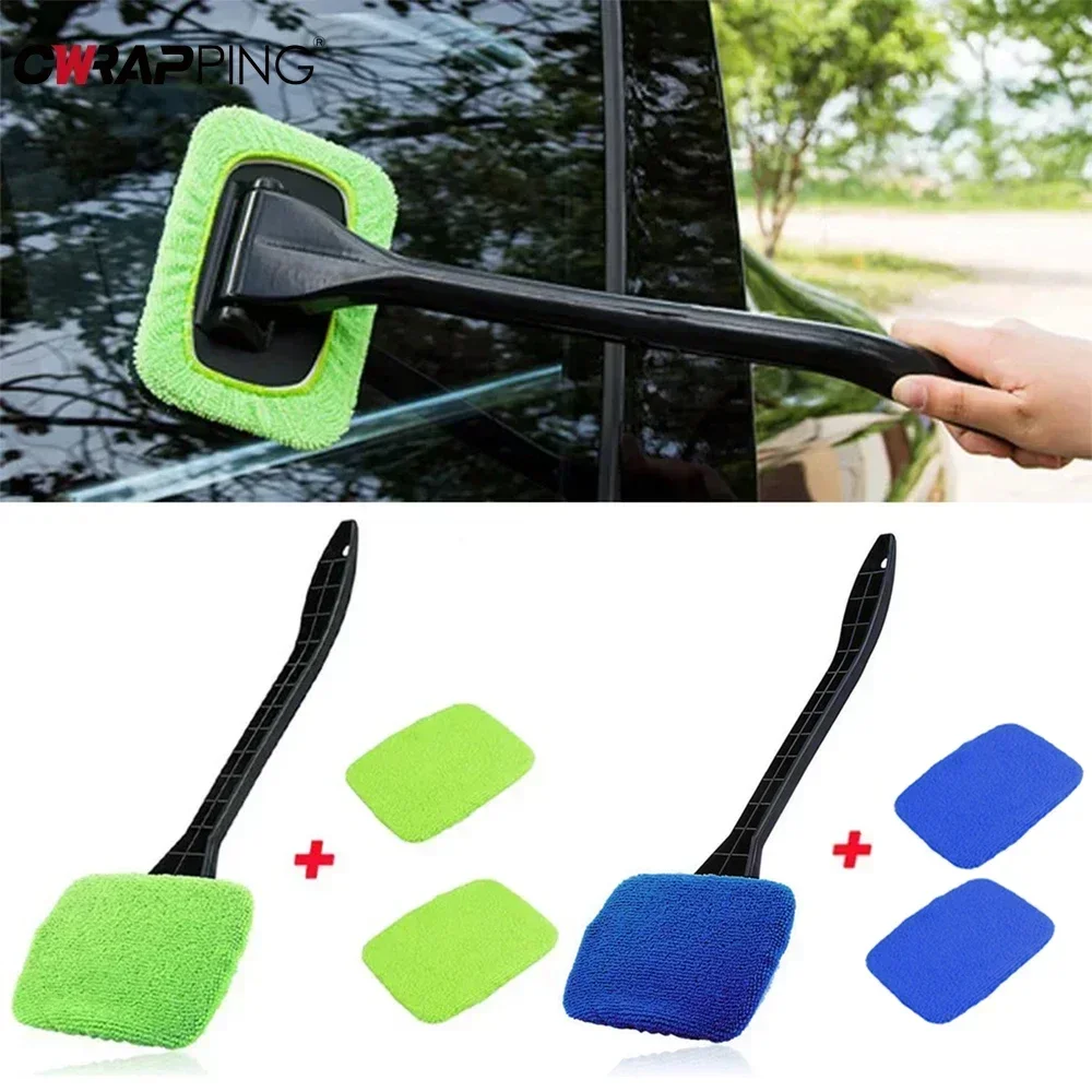 

Window Cleaner Brush Kit with Long Handle Windshield Cleaning Wash Tool Auto Glass Wiper Cleaning Brush Car Accessories Interior