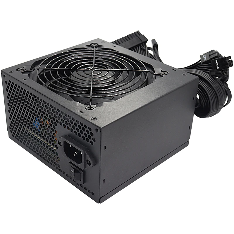 600W Power Supply 80PLUS Gold ATX PC PSU Non Modular 90V-265V 20+4PIN Quiet Suitable for Desktop Computer Server Gaming PC