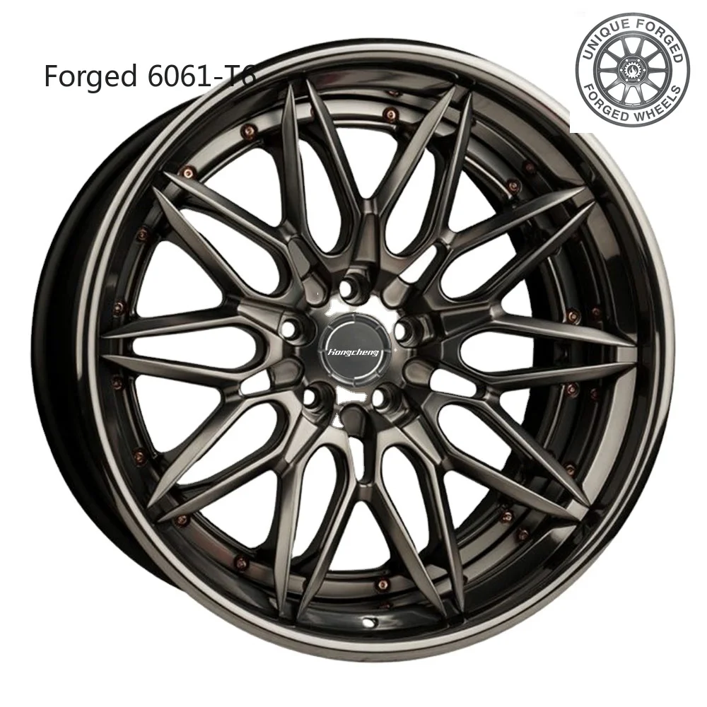 26 stylesHongcheng 3 Piece Forged Aluminum Alloy Wheel Custom Glossy Black 18 19 20 Inch 5x120 Wheels Hub