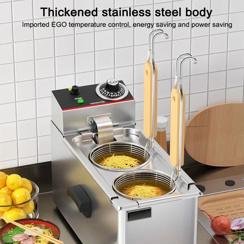 

Electric boiling noodle stove commercial stainless steel double-ended noodle cooking machine soup powder stove spicy hot