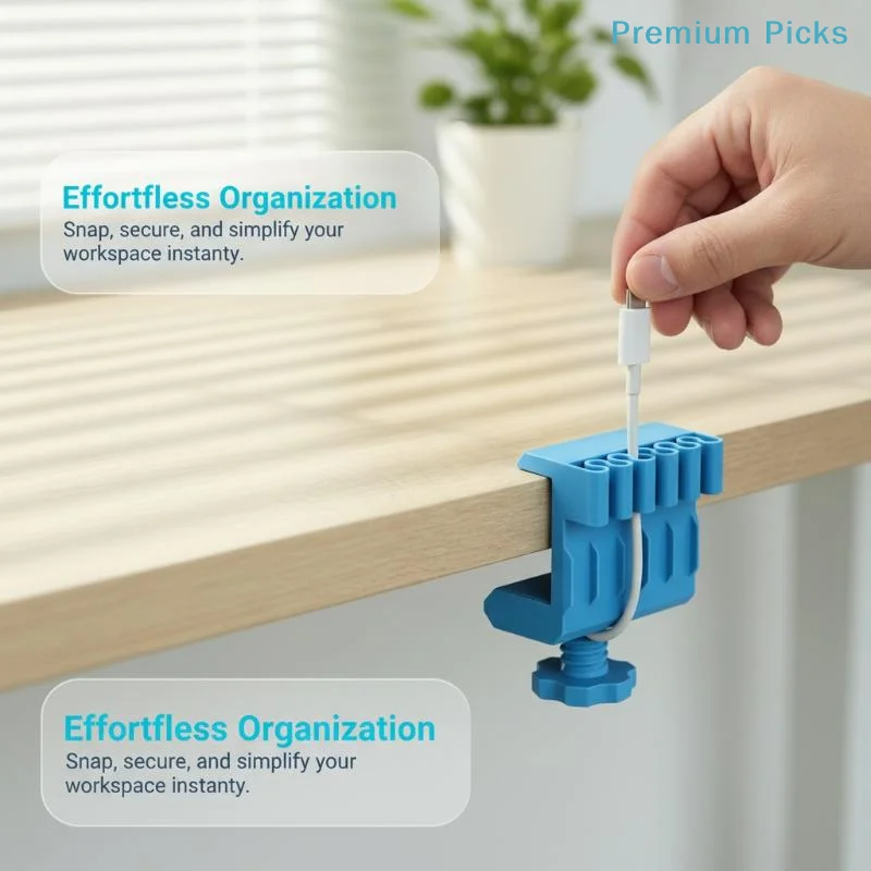 portable3D Printed Eco-Friendly Cord Clip Desktop Data Cable Organizer for Living Room TV Stand Wire Management