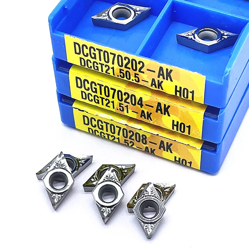 DCGT070202 DCGT070204 DCGT0702028 DCGT11T302 DCGT11T304 DCGT11T308 AK H01 Aluminum cutter blade Insert Cutting Tool CNC