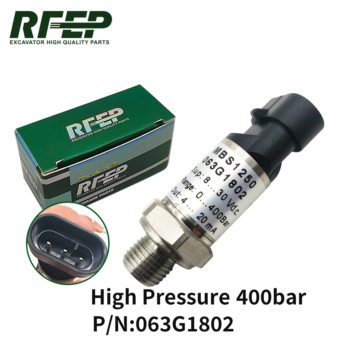 063G1801 063G1802 Hydraulic Pressure Sensor For Lonking Excavator Parts 60‑400bar New Type Without Harness Excavator Accessory