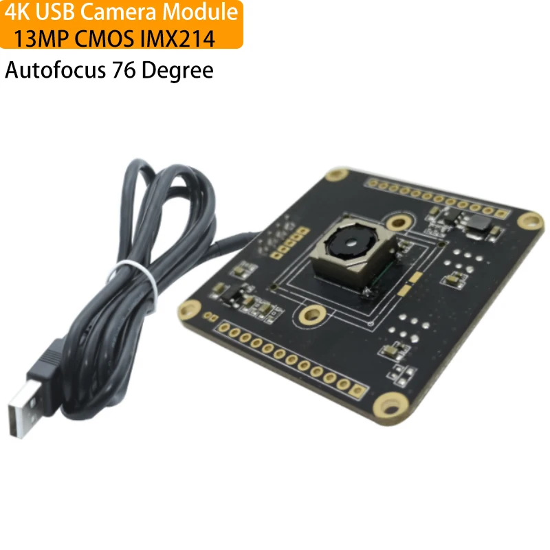 13MP 4K Autofocus Camera Module CMOS IMX214 FOV 70 Degree Built in Digital Mic USB Mini Webcam For Windows Linux Mac Android