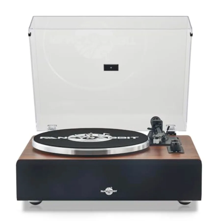 

Проигрыватель виниловых пластинок с динамиком, цвет розовое дерево, с магнитным картриджем, для домашнего декора и развлечений