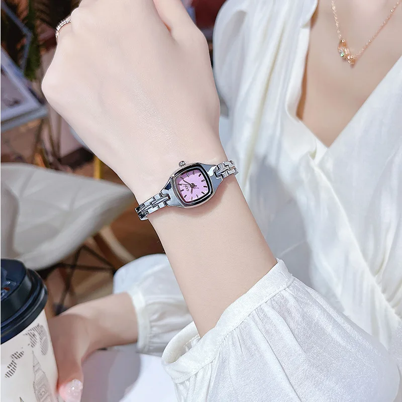 UTHAI CQ451 Повседневные и изысканные женские часы, часы-браслет, простые и водонепроницаемые кварцевые часы из сплава, женские часы