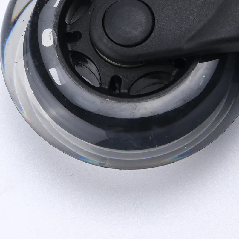 (5 Packs) 3 Inch Black Universal Office Chair Transparent Pu Casters / Baby Wheels / Home Universal