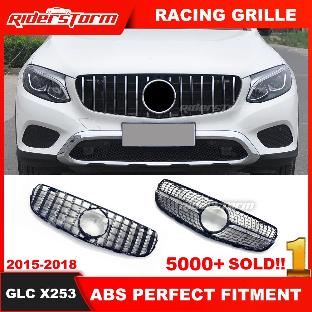 2016-2022-Year GlC Class Front Grille For merced GLC200 GLC250 GLC300 GLC450 X253 Panamerican grille GLC Coupe W253 Mesh Grille