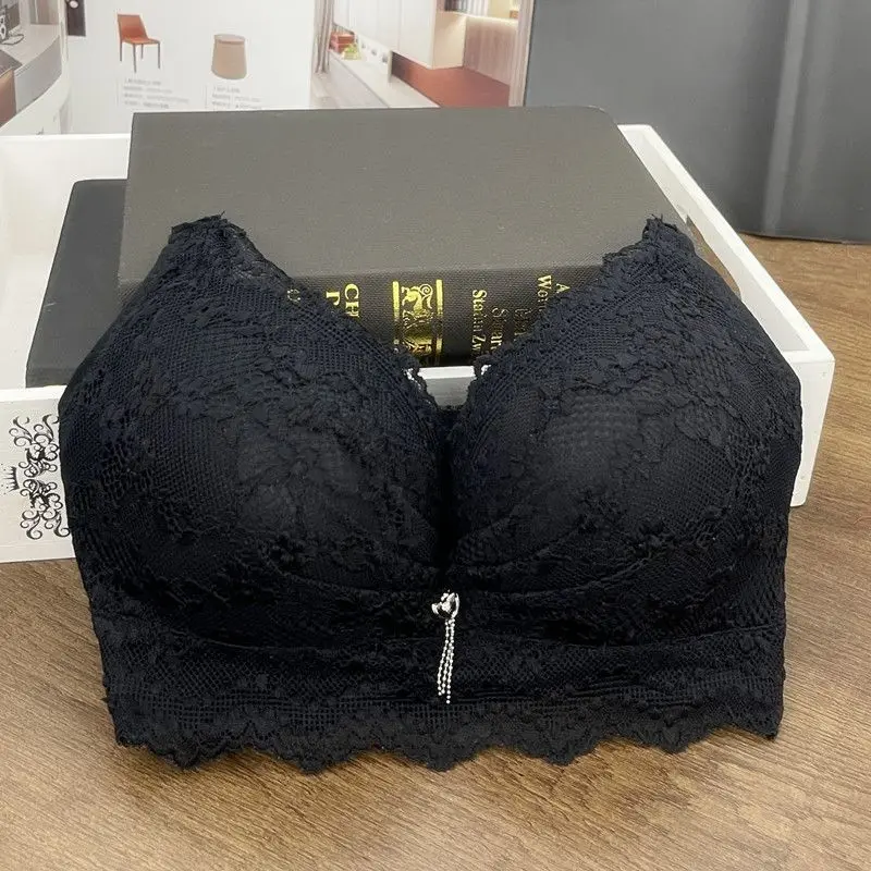 Thickened Bra for Women, Super Thick 9cm, Sexy Lace, Small Chest Gathered Up, Extra Thick 12cm, Flat Chest Underwear Without