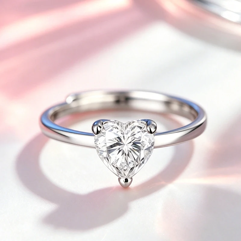 100 % echte Moissanit-Halskette mit Anhänger im Princess-Schliff und GRA-Zertifikat. Hochzeitsschmuck für Damen aus S925-Sterlingsilber. Exquisiter Schmuck – Detail 11