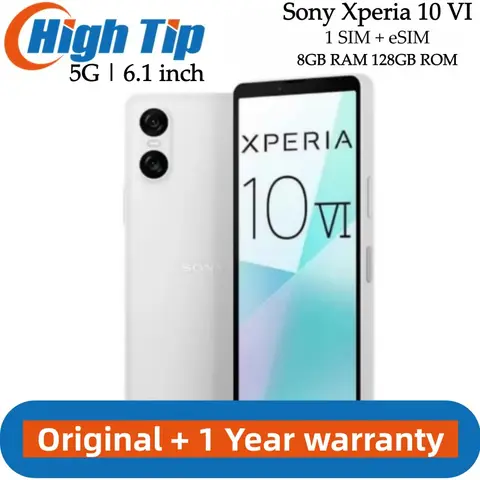 Sony Xperia 10 VI 5G Mobile phone Japanese Version  8G 128GB 6.1" OLED Snapdragon 6 Gen 1 Octa Core Android 48MP SmartPhone