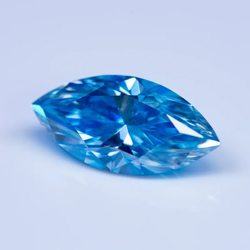 

Moissanite Stone Marquise Cut Sapphire Blue Color VVS1 with Certificate for Gemstone Charms Advanced Jewelry Making Materi