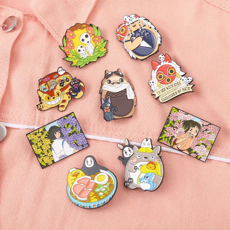 Customized metal badge jewelry brooch cartoon cute cat anime peripheralmonster movie badge metal badge wholesale accessories