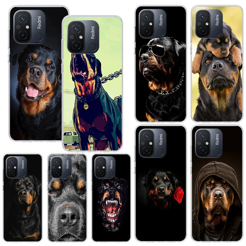 Rottweiler Dog Phone Case For Xiaomi Redmi 12C 12 10C 10A 10 9C 9A 9T 9 8A 8 7A 7 6A 6 Pro K70 K40 K20 Fundas Back Cover