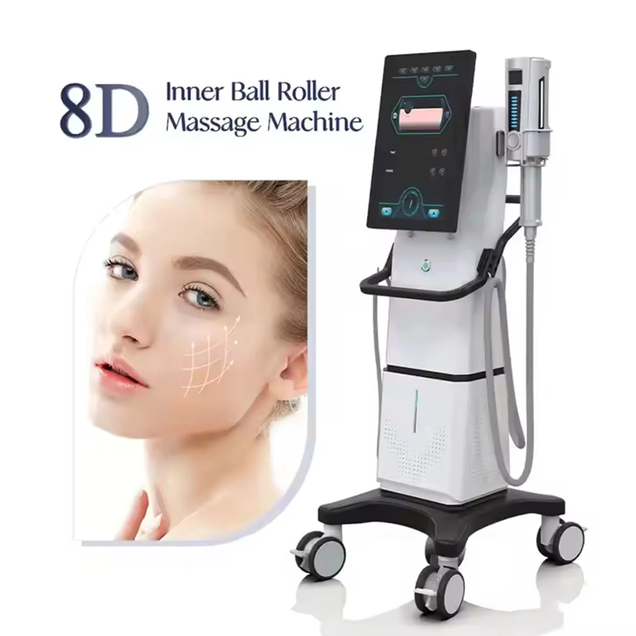 2025Professional Roller Massage Lose Weight Therapy For Blood Circulation Lymphedema Cellulite Removal Inner Ball Roller Machine