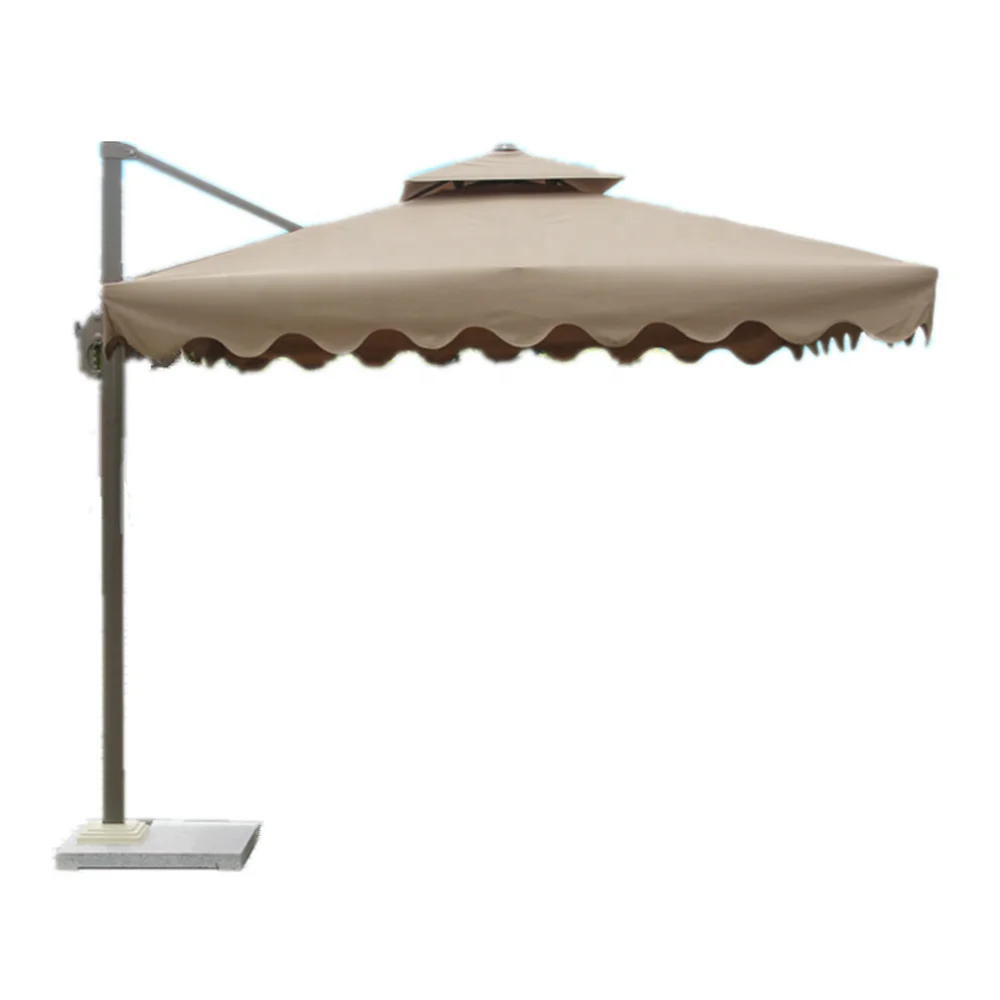 High Quality 3M Square Modern Design Outdoor Garden Umbrella Summer Sunshade for Patio Courtyard Hotel Park Base Included