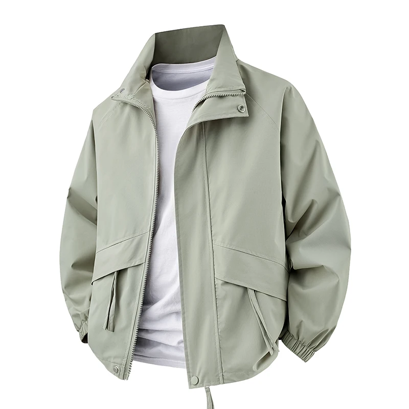 

2025 new fashion stand-up collar jacket loose fashion brand fashion versatile men's spring outdoor sports windproof casual jacke