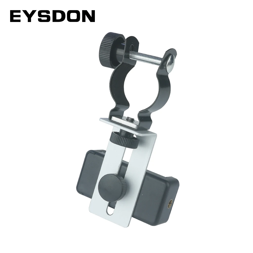 EYSDON Adapter do fotografii smartfonowej do lornetki mikroskopowej luneta monokularowa złącze teleskopu uchwyt na telefon komórkowy