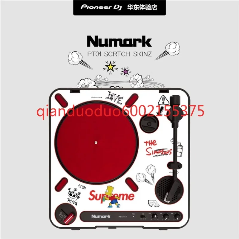 NUMARK Luma PT01 SCRATCH vinyl 7 inch DJ record player personalized color protective case, film