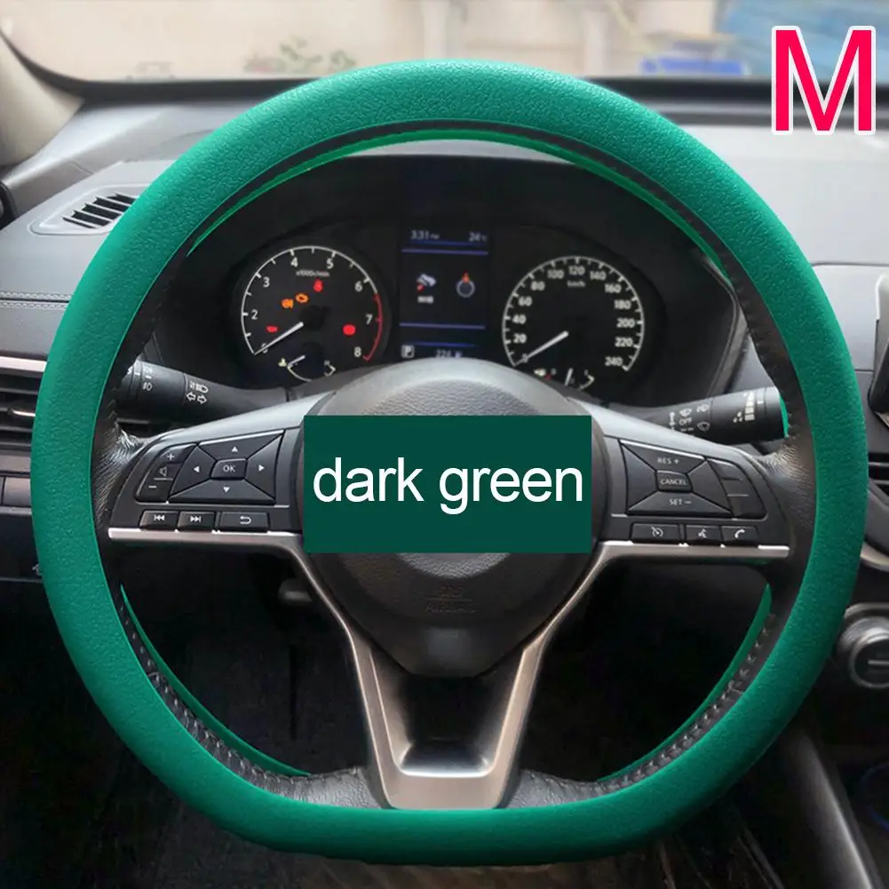Auto Universal Silikon Lenkrad Elastische Handschuh Abdeckung Textur Weiche Multi Farbe Auto Dekoration DIY Abdeckungen Zubehör – Detail 40