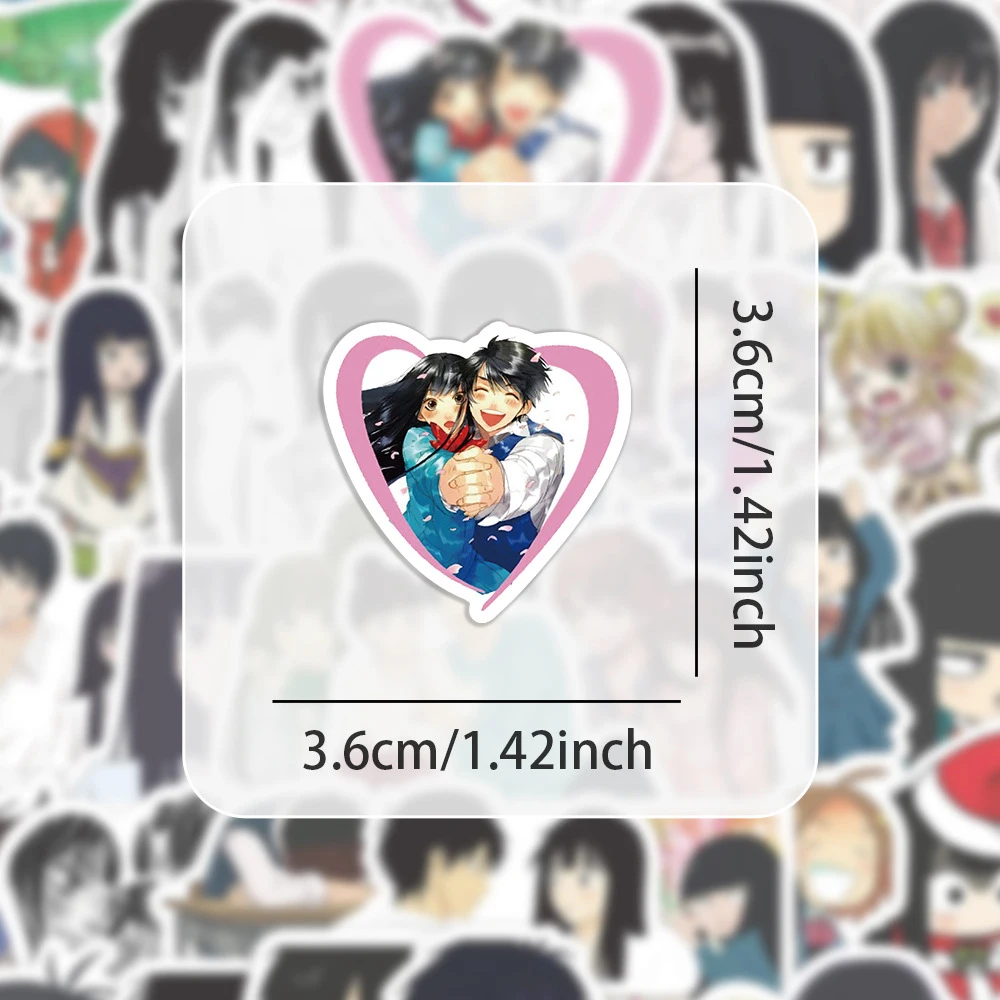 10/30/60 قطعة كيمي ني تودوكي ملصقات الكرتون لطيف Kuronuma Sawako أنيمي الفتيات الشارات دفتر حقيبة الهاتف ملصق الديكور #5