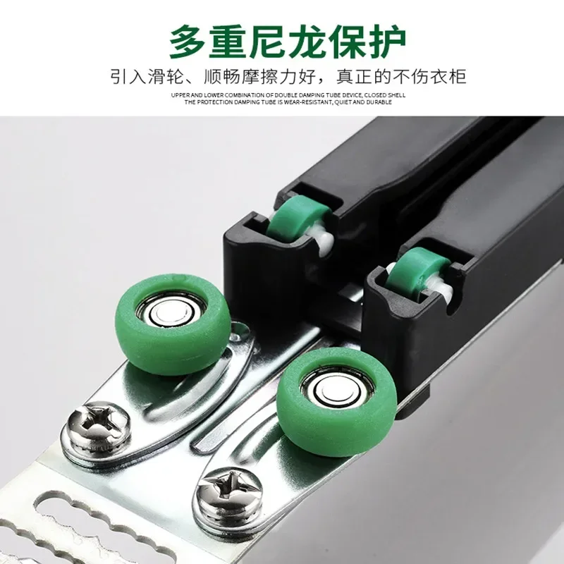 Wardrobe sliding door buffer damper sliding door track pulley sliding door wardrobe anti-collision device