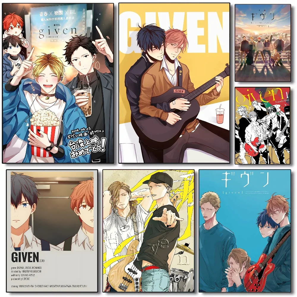 Japanses cartoon given Poster HD art  waterproof home living room bedroom bar aesthetic decoration