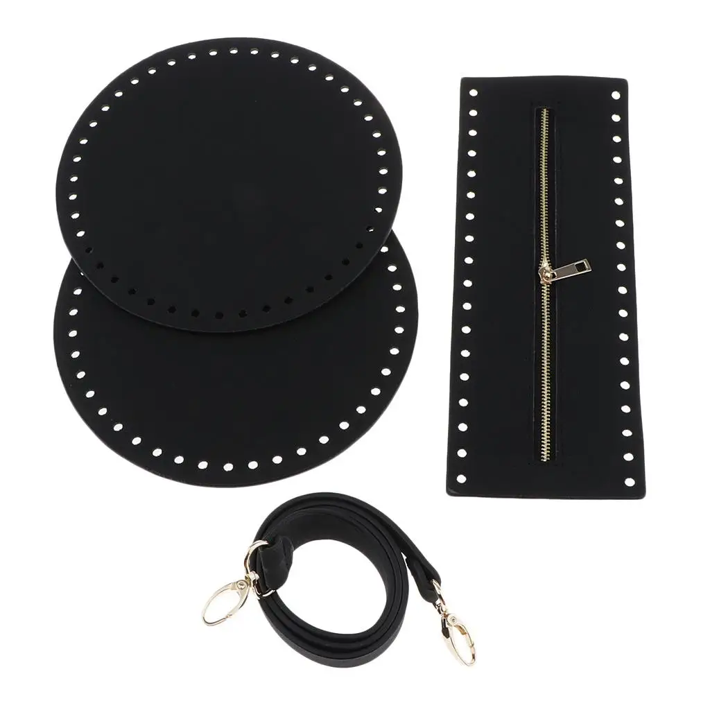 PU Leather Weave Bag Making Parts DIY Knitting Handbag Accessories Sewing Kit for Designer Luxury Brand Purse Projects