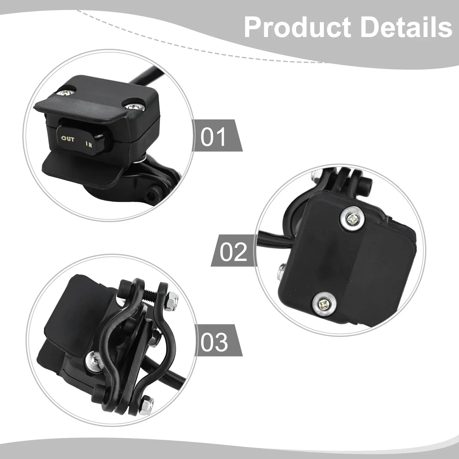 

Motorcycle Parts Switch 12V 300cm ABS ATV UTV Handlebar Control Switch Rocker Control Line Winch Rocker Switch