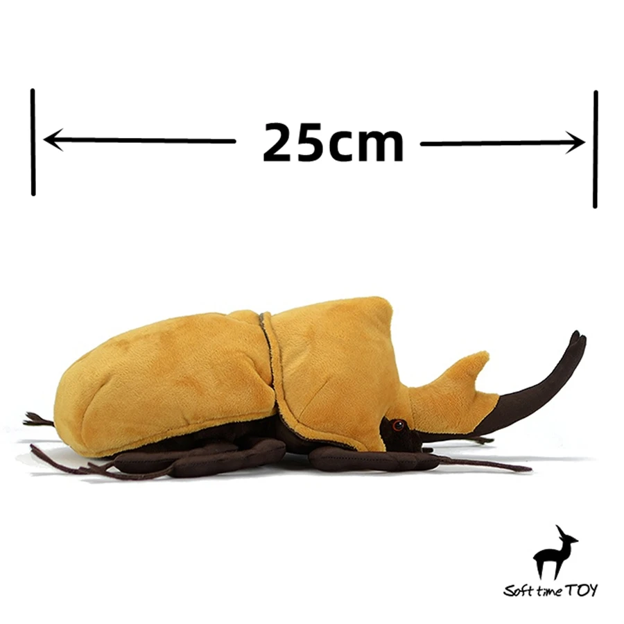 Megasoma Elephas Insect High Fidelity Anime Cute Plushie Dynastes Dorbeetle Plush Toys Lifelike Animals Simulation Stuffed Doll